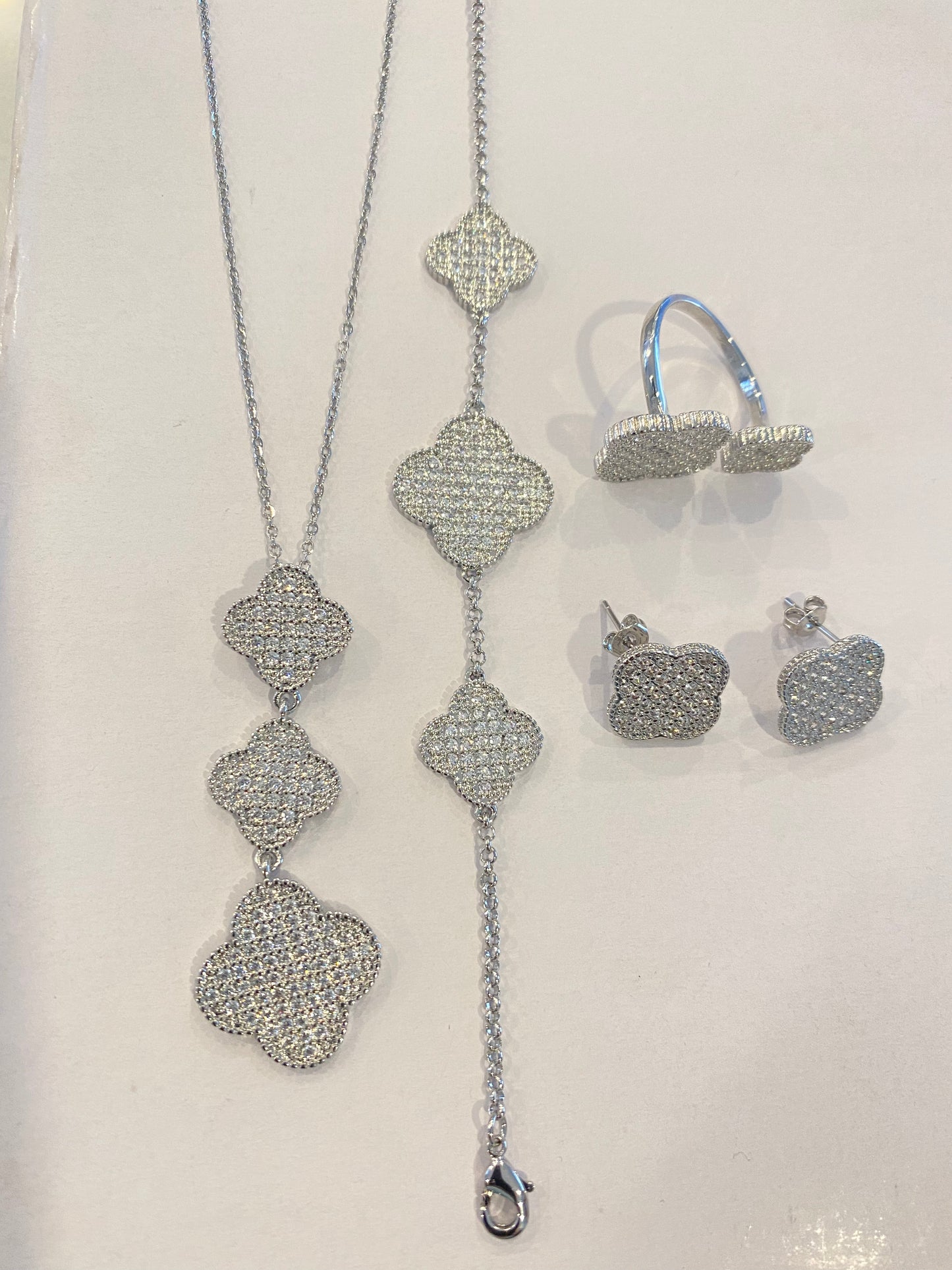 Silver 3 Chunky Cloves Van Cleef Set - Stainless Steel
