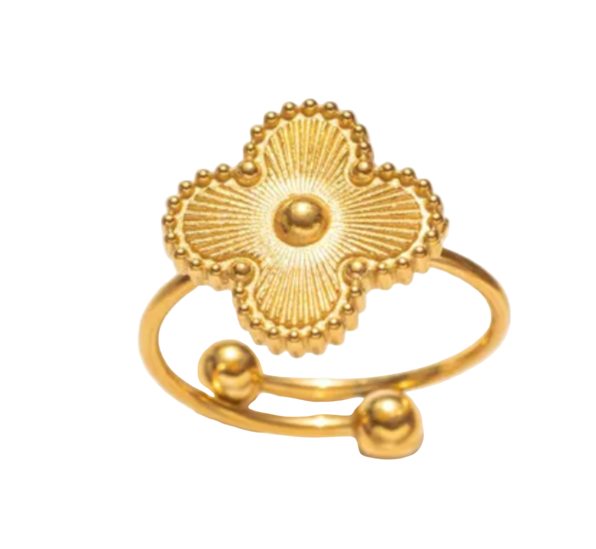 Gold Ubax Van Cleef Ring- 18K Gold Plated