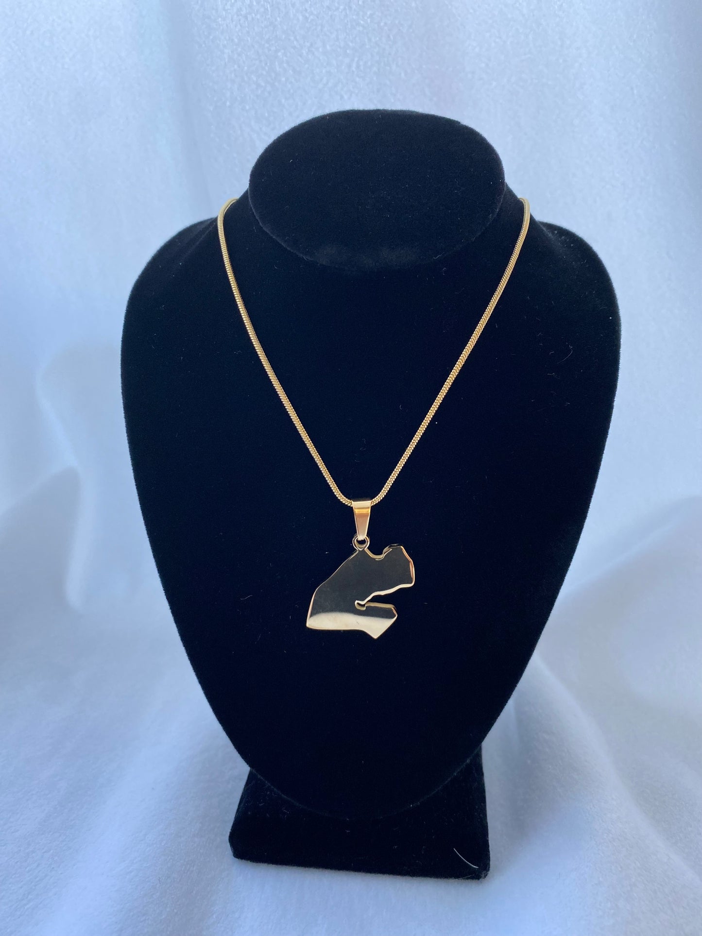 Country Map Necklaces - 18K Gold Plated