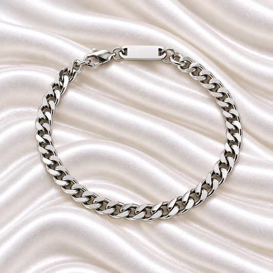 Fahad Curb Bracelet For Men - Stainless Steel