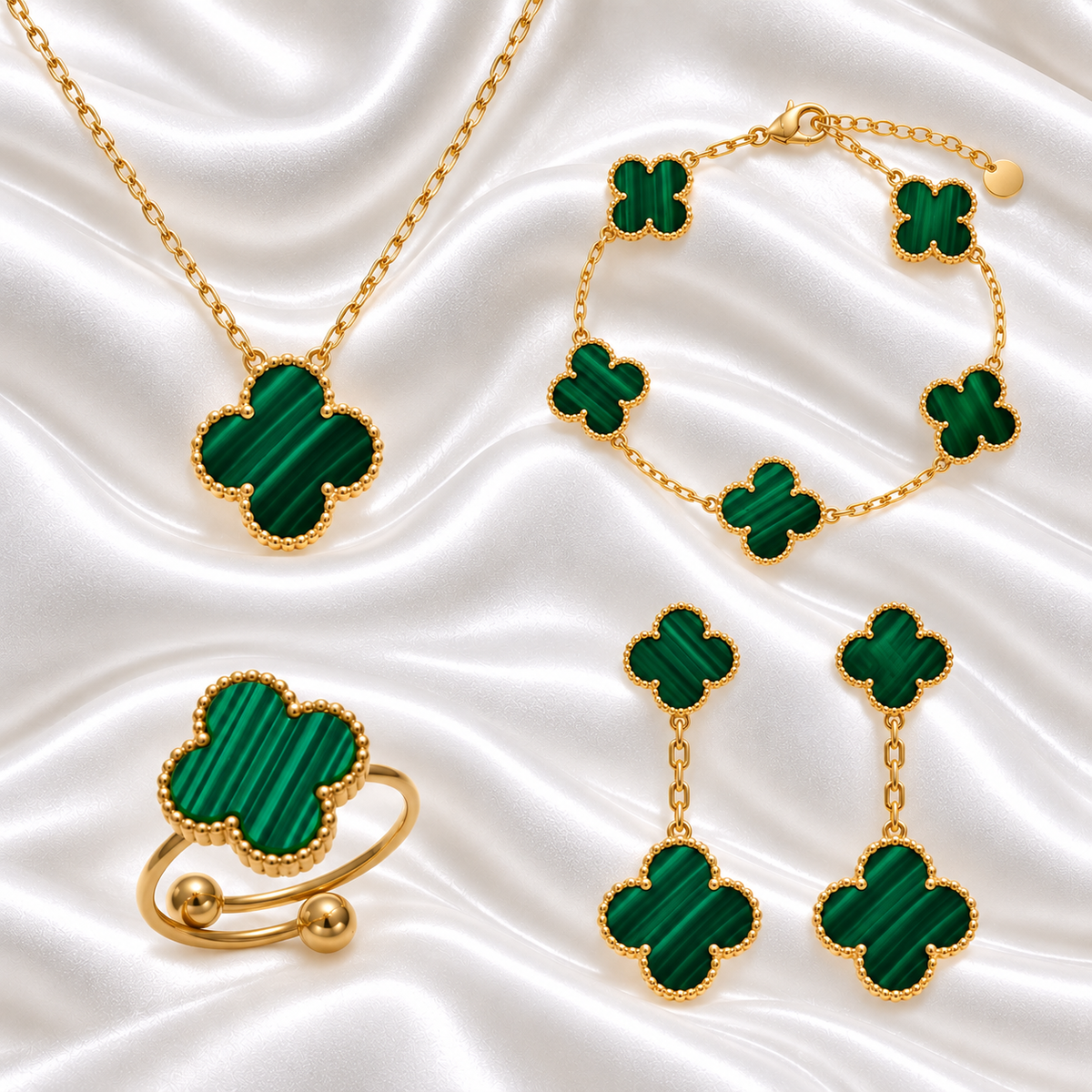 Green Ubax Set 2.0  - 18K Gold Plated