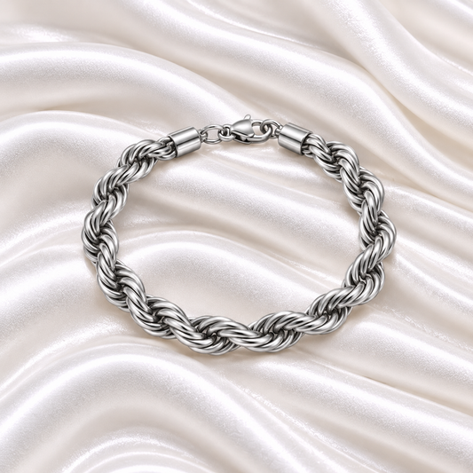 Mahad Rope Bracelet For Men - Stainless Steel