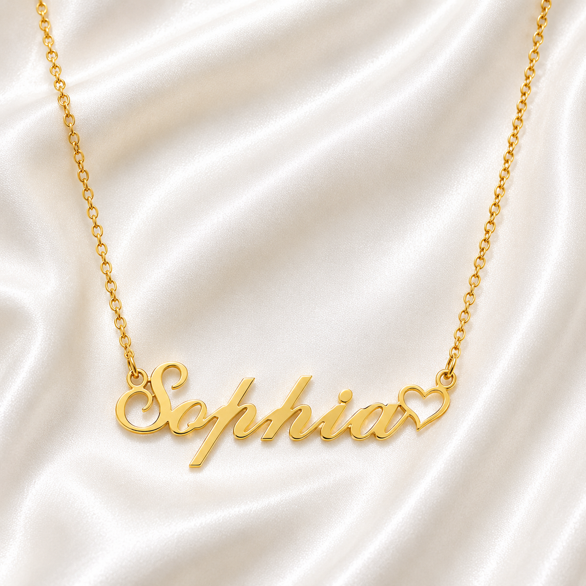 Necklace with heart | 18k Gold plated Personalized Name Necklaces