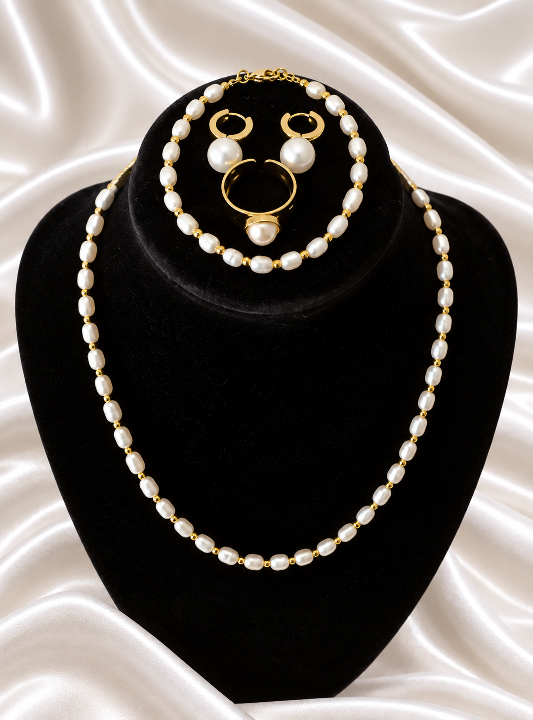 Luula Pearl Set - 18K Gold Plated