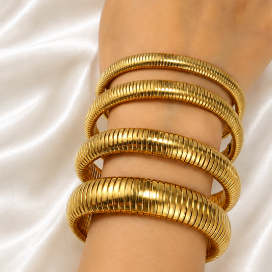 Zahra Bangles 4 Piece - 18k Gold Plated