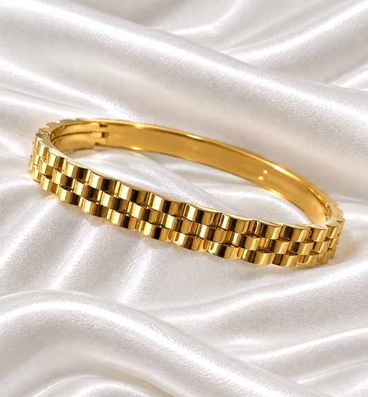 Huda Bangle - 18k Gold Plated