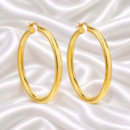 Filsan Hoop Earrings - 18k Gold Plated