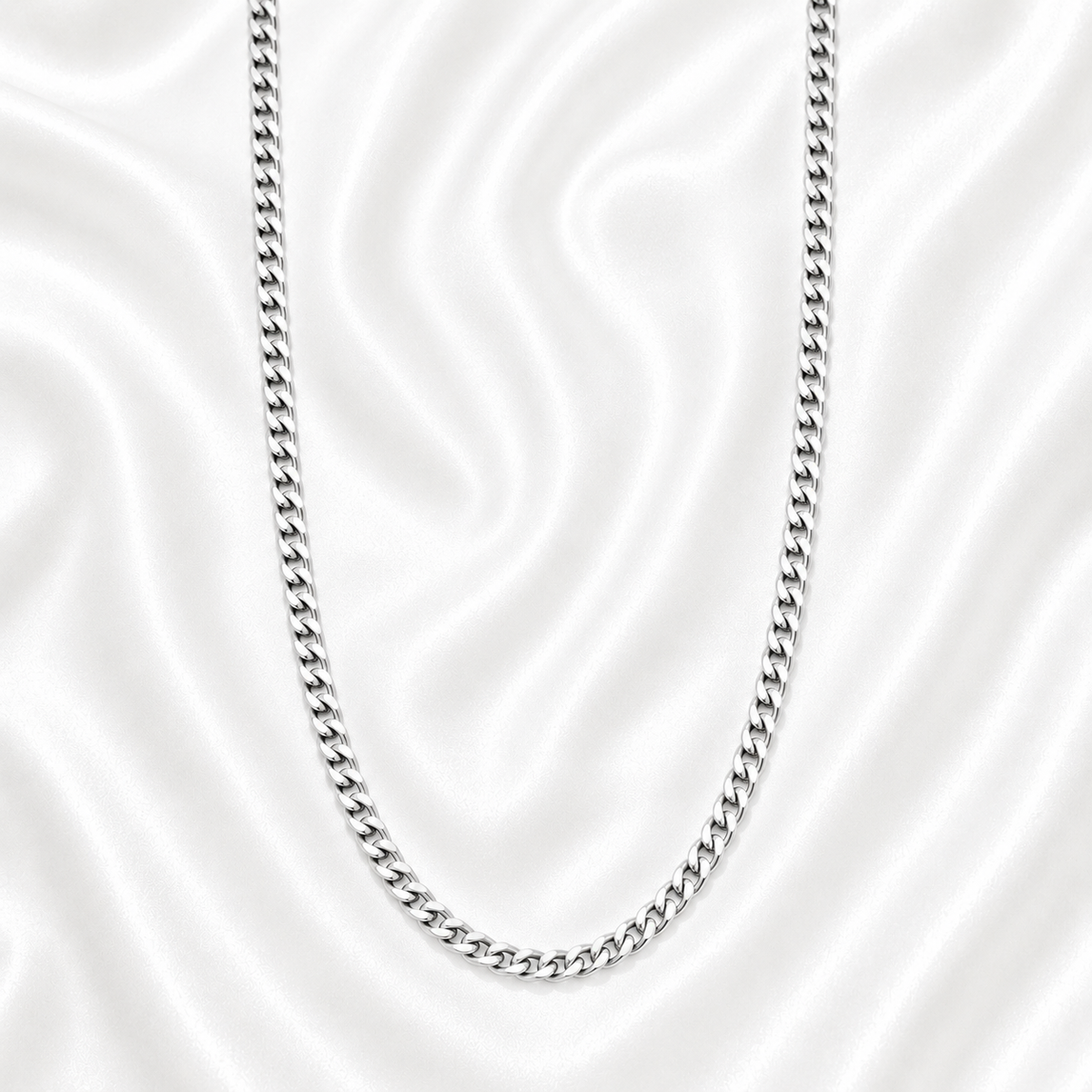 Wais Cuban Chain Necklace For Men - Stainless Steel