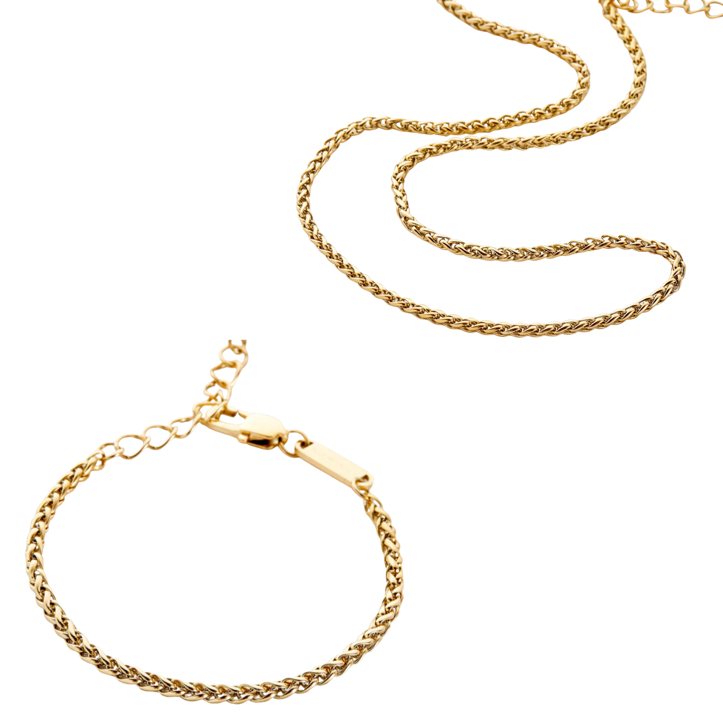 Naima Wheat Chain Set | Kids Girls 18K Gold Plated