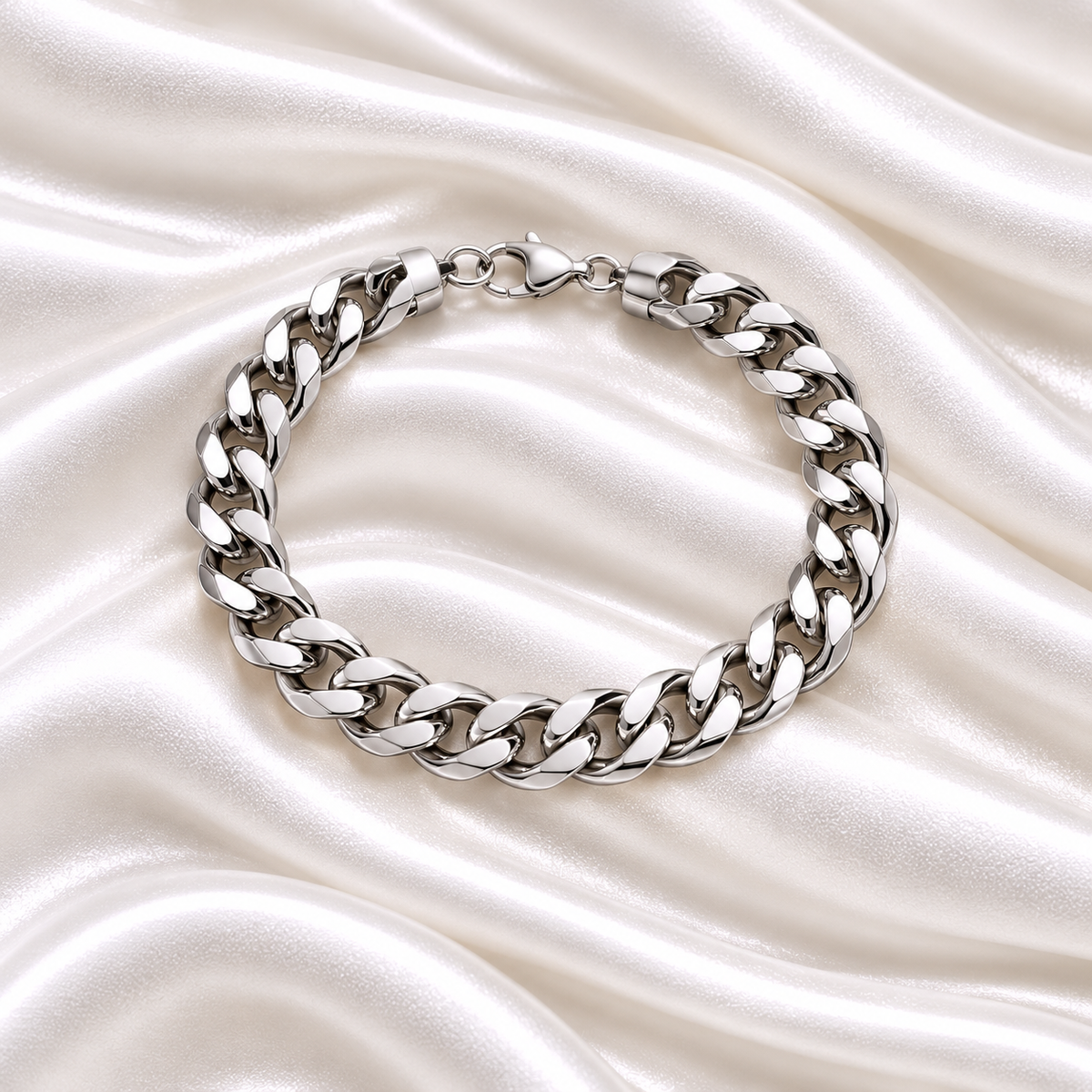 Wais Cuban Chain Bracelet For Men - Stainless Steel