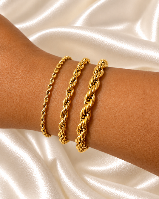 Isnino Rope Bracelet - 18k Gold Plated