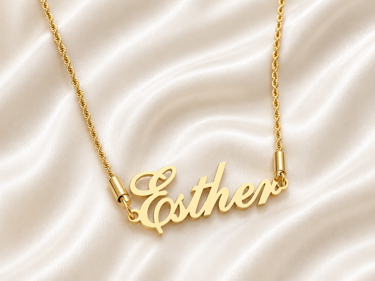 Rope Chain | 18k Gold plated Personalized Name Necklaces