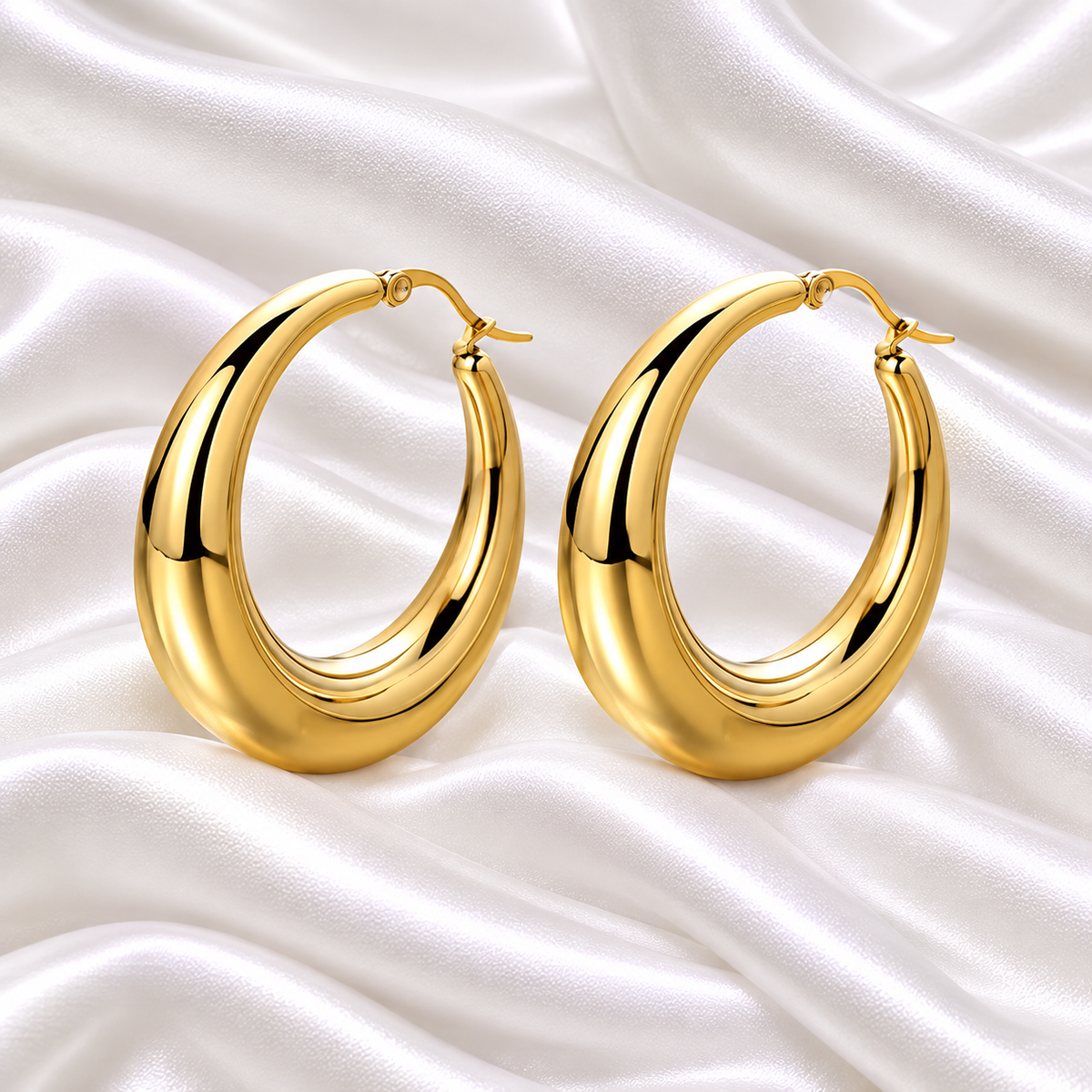 Dagan Hoop Earrings - 18k Gold Plated