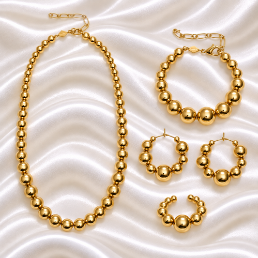 Marwo Gold Pearl Set - 18K Gold Plated