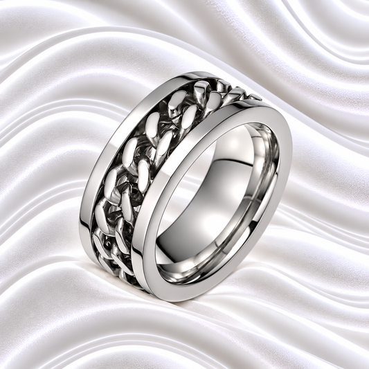 Ahmed Spinner Chain Ring - Stainless Steel