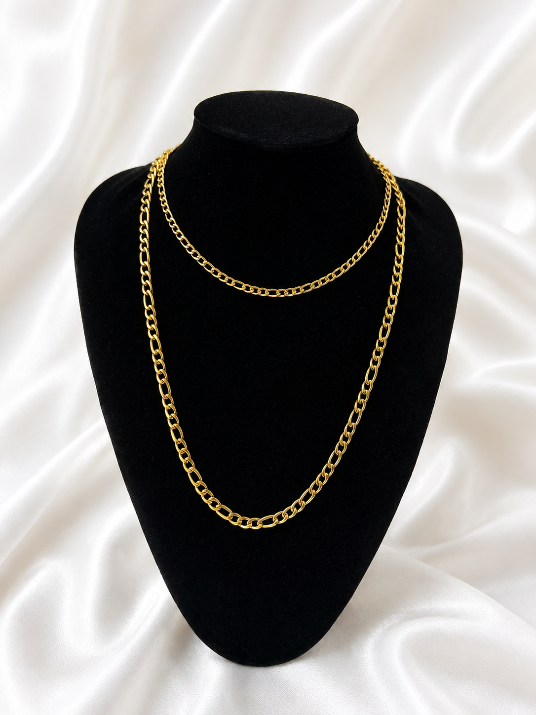 Nastexo Slim Figaro Necklace - 18k Gold Plated