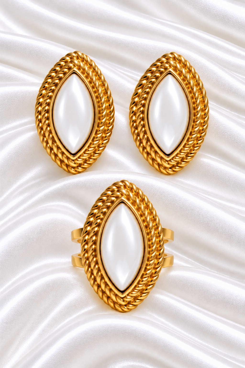 2 Piece Iftan Set 3 Colours - 18K Gold Plated