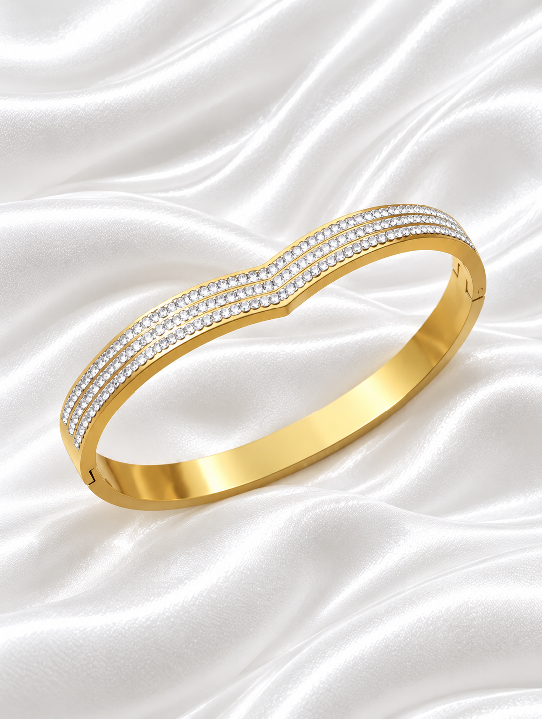 Jamilah Bangle - 18k Gold Plated