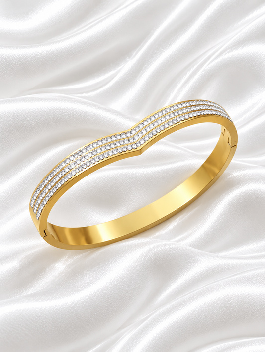Jamilah Bangle - 18k Gold Plated