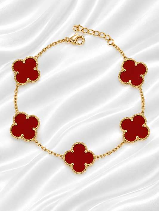 Red Ubax  Bracelet - 18K Gold Plated