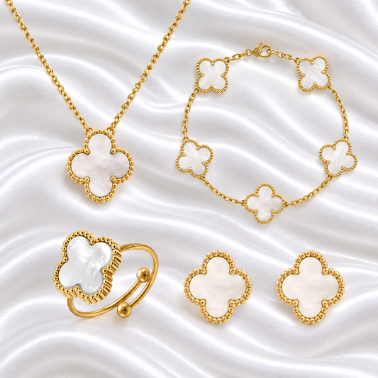 White Ubax Set - 18K Gold Plated