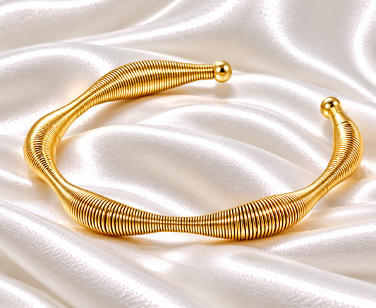 Asma Cuff Bracelet - 18k Gold Plated