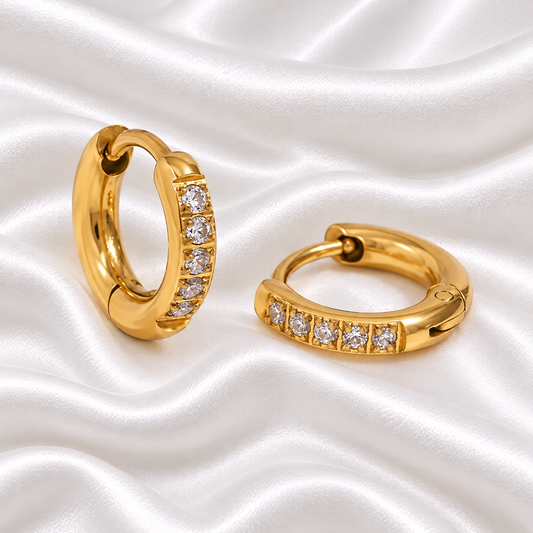 Rukiya Essential Hoop Earrings- 18k Gold Plated