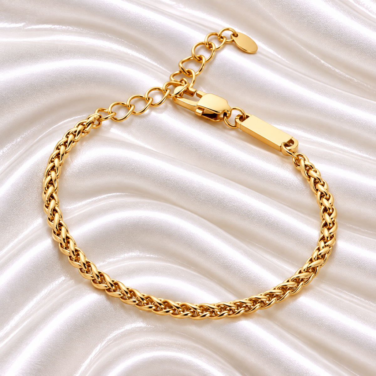 Naima Wheat Chain Bracelet | Kids Girls 18K Gold Plated