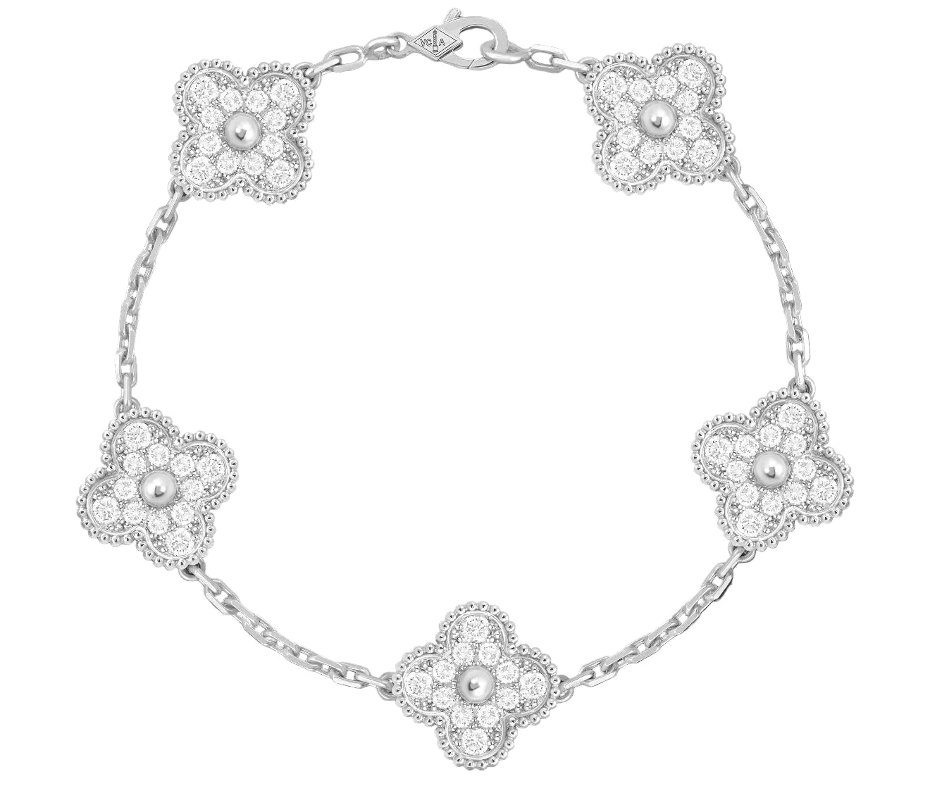 Silver Ubax Van Cleef Bracelet - 18K Gold Plated