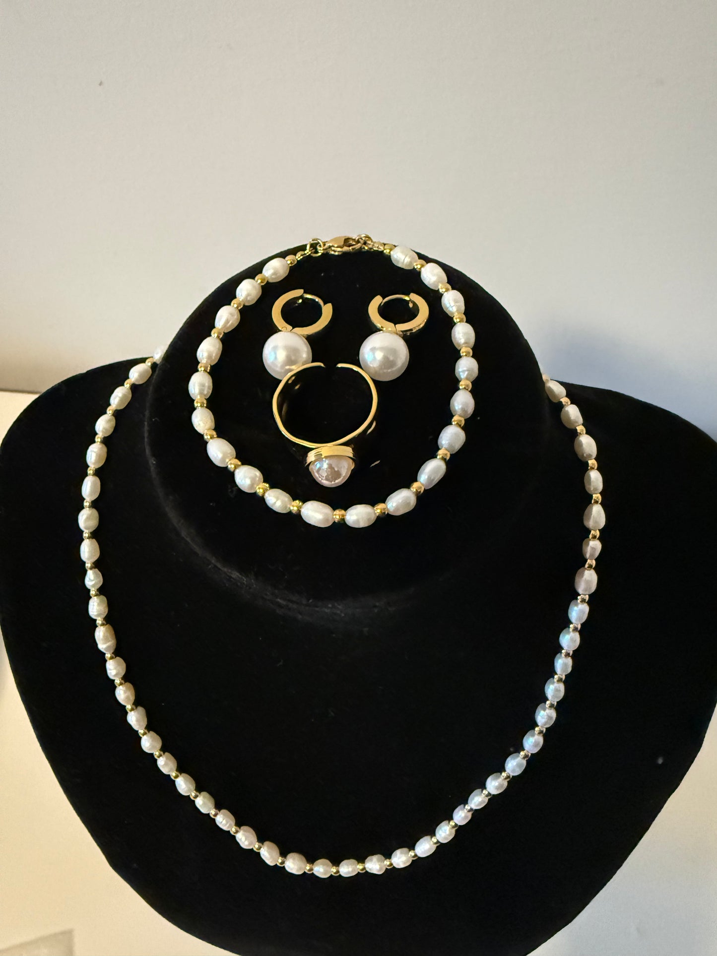 Luula Pearl Set - 18K Gold Plated