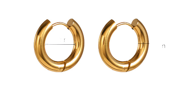 Idman Essential Hoop Earrings- 18k Gold Plated