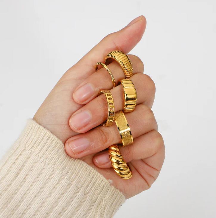 Ikram Ring- 18K Gold Plated