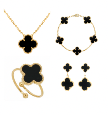 Black Ubax Van Cleef Set 3.0 - 18K Gold Plated