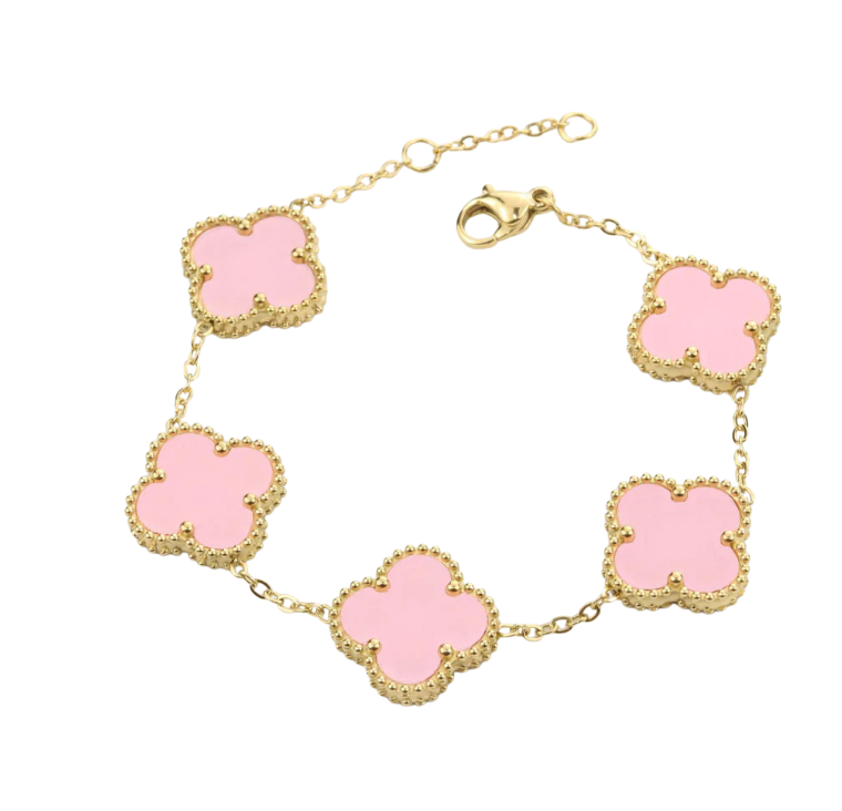 Pink Ubax Van Cleef Bracelet - 18K Gold Plated