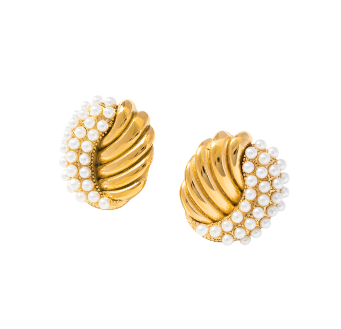 Ugaaso Pearl Earrings - 18K Gold Plated