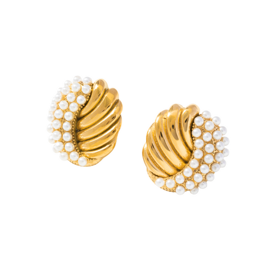 Ugaaso Pearl Earrings - 18K Gold Plated