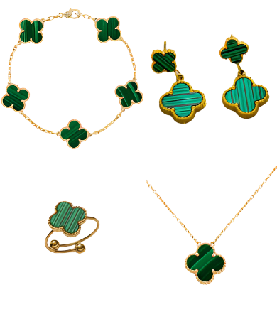 Green Ubax Van Cleef Set 3.0  - 18K Gold Plated