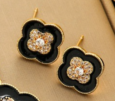 Black Ubax Earrings 4.0  - 18K Gold Plated
