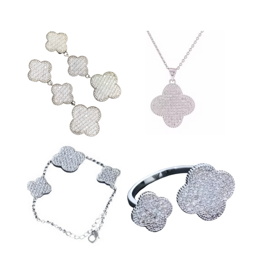 Bold Silver Van Cleef Set - Stainless Steel