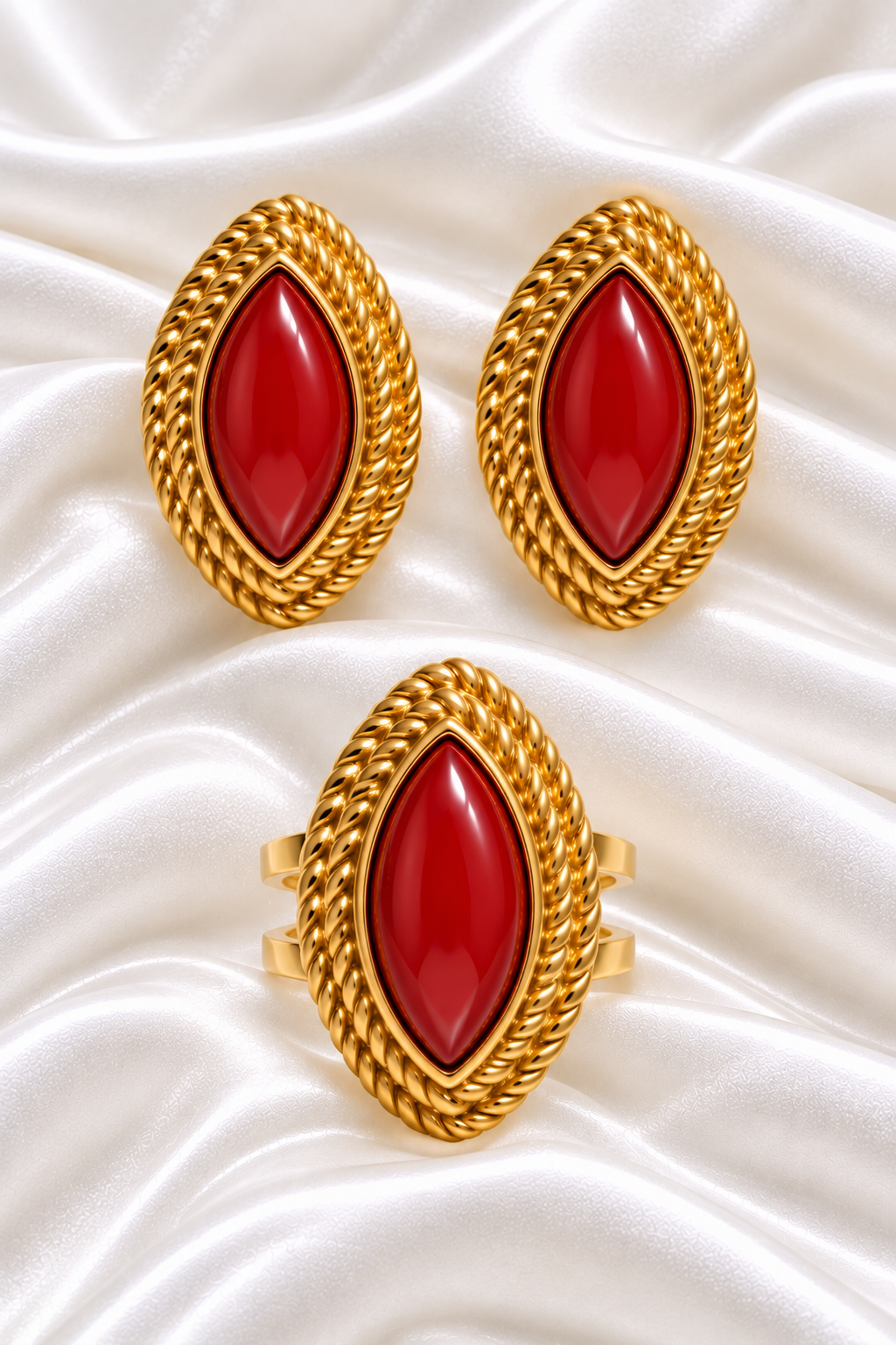 2 Piece Iftan Set 3 Colours - 18K Gold Plated