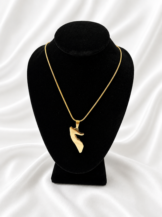 Country Map Necklaces - 18K Gold Plated