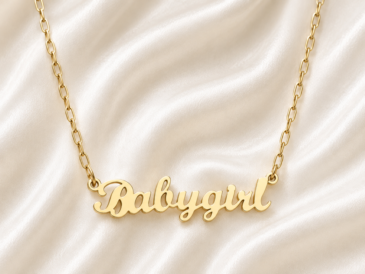 Paper Clip chain | 18k Gold plated Personalized Name Necklaces