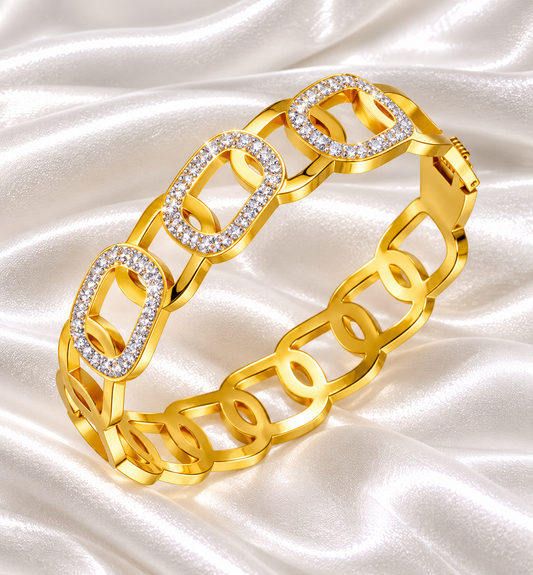 Hani Bangle - 18k Gold Plated