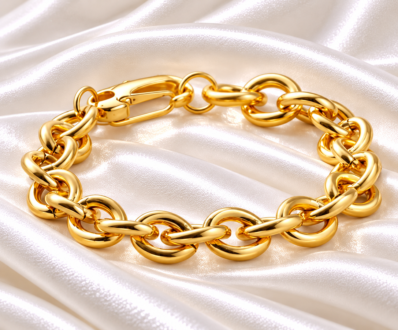Khadra Tiffany Chain Bracelet - 18k Gold Plated