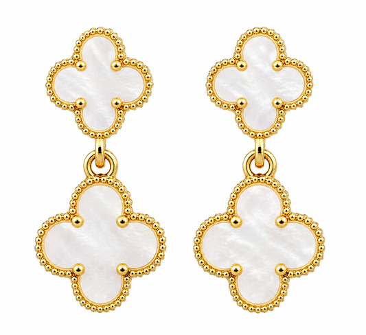 White Ubax Earrings 3.0 - 18K Gold Plated