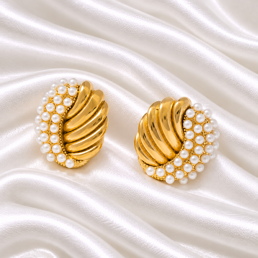 Ugaaso Pearl Earrings - 18K Gold Plated