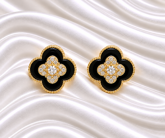 Black Ubax Earrings 4.0  - 18K Gold Plated