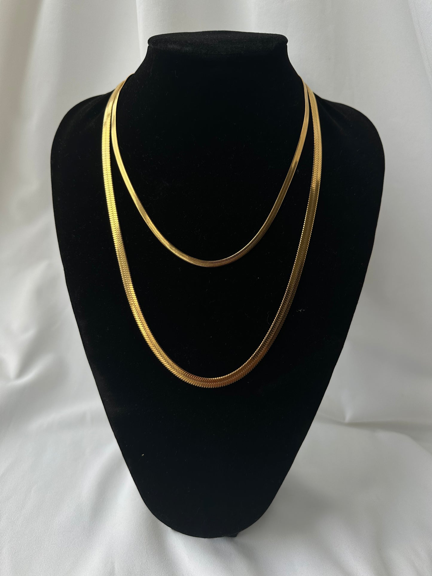 Ismahan Slim Herringbone Necklace - 18k Gold Plated – Asliboutique