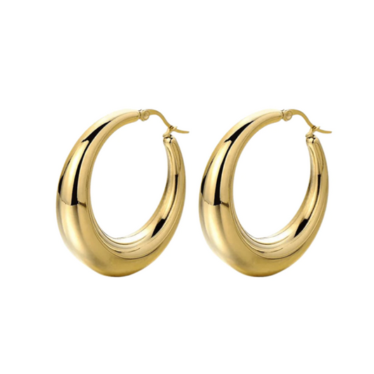 Dagan Hoop Earrings - 18k Gold Plated